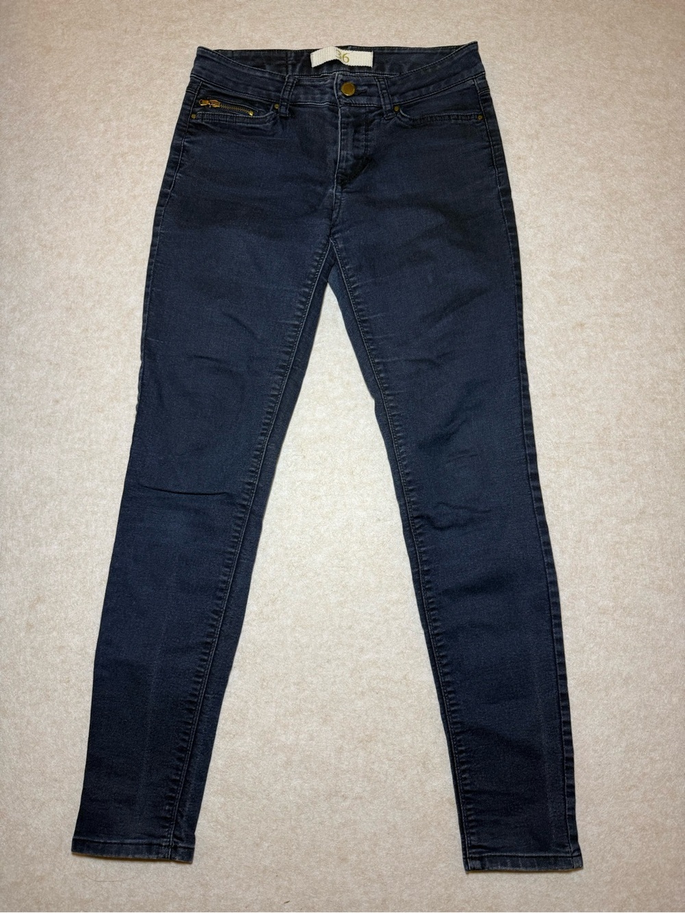 Zara Vintage Rare Basic Deluxe Denim Department Blue Dark Wash Jeans Size US 4